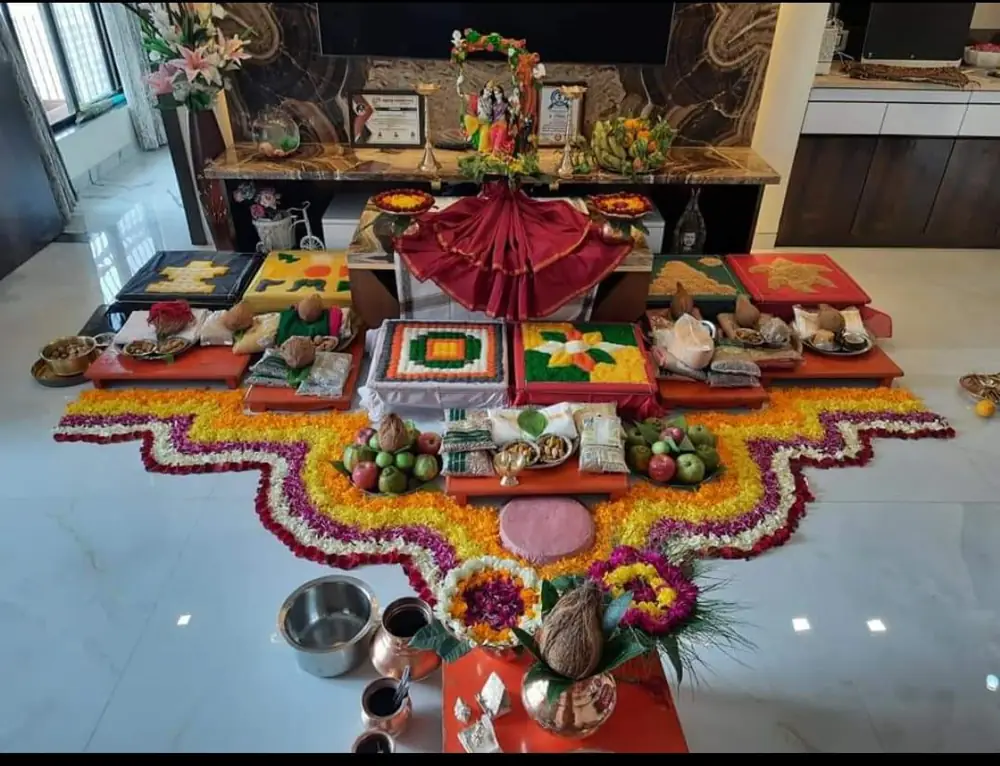 Grand puja mandap