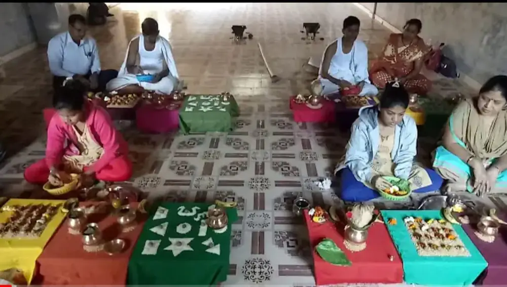 Group puja in progress