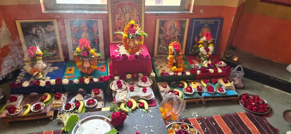 Traditional puja room